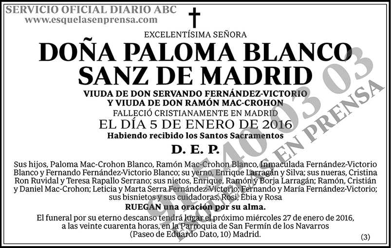 Paloma Blanco Sanz de Madrid